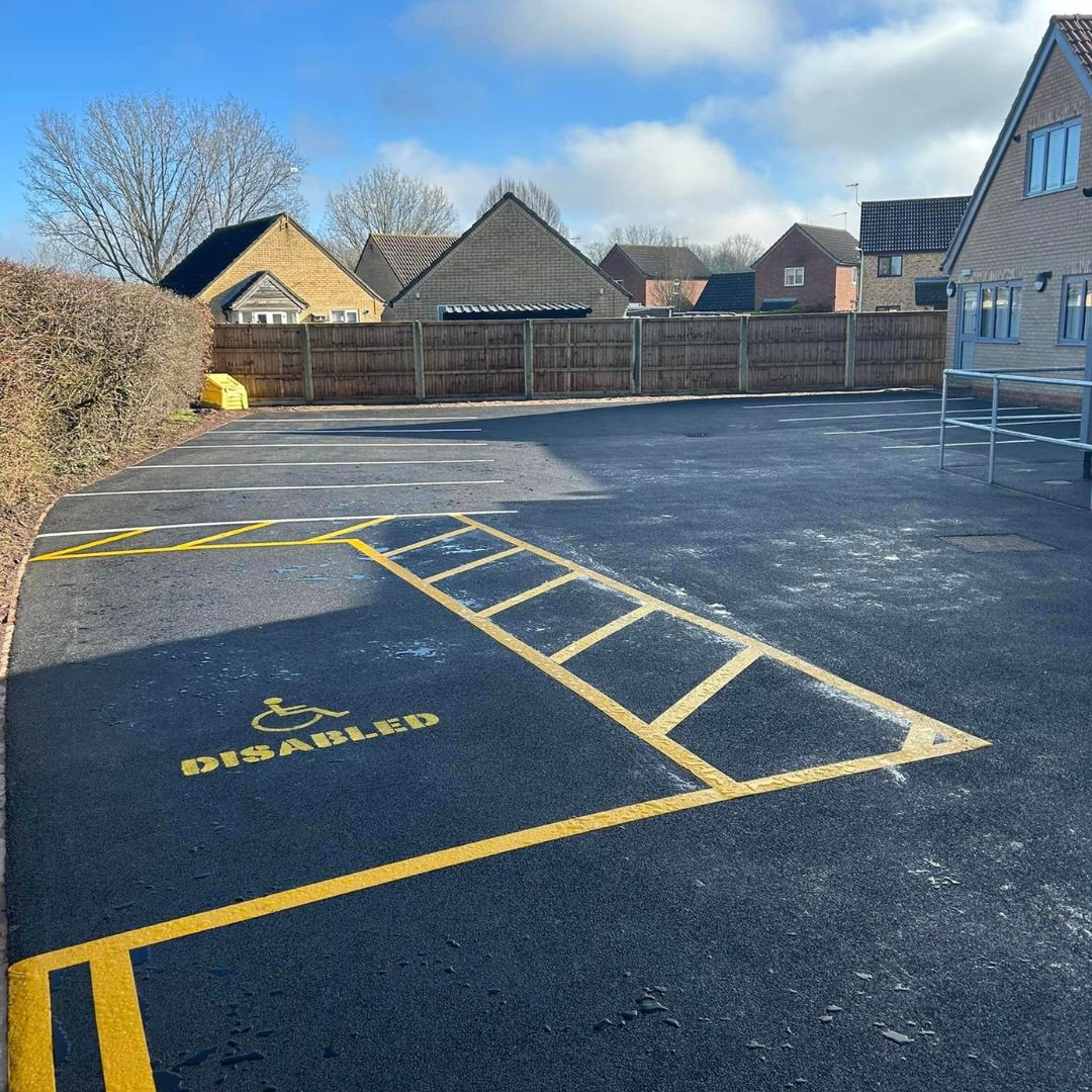 Tarmac and painting to renovate car park - MJ Nunn Surfacing Contractor