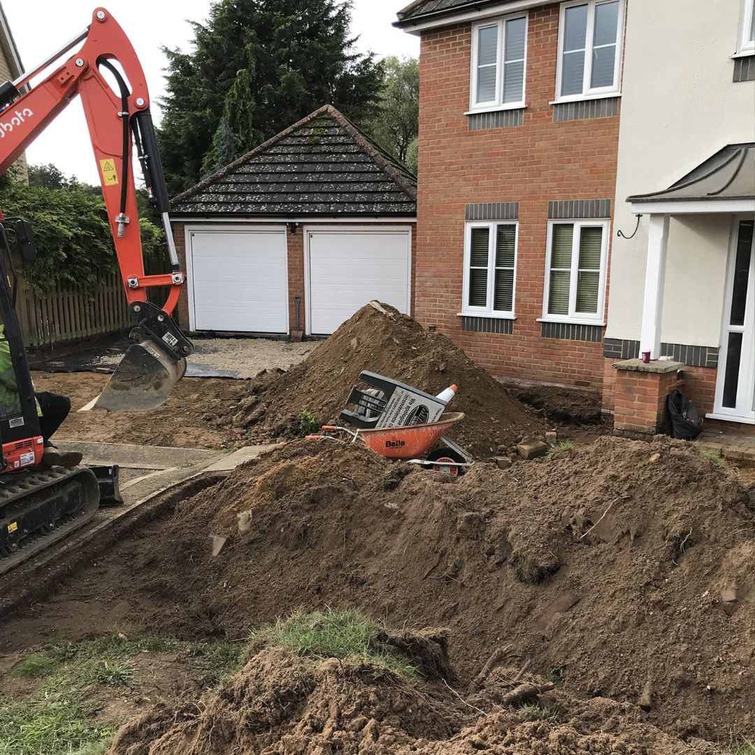 groundworks services to create drive near Bury St Edmunds